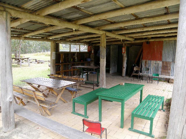 mount royal bunkhouse covered eating area