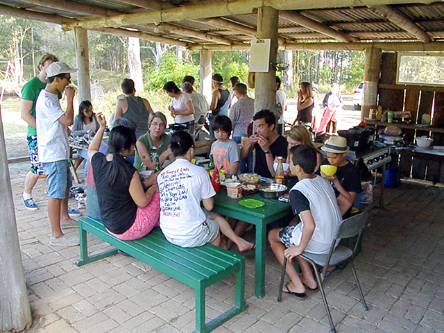 family camping area